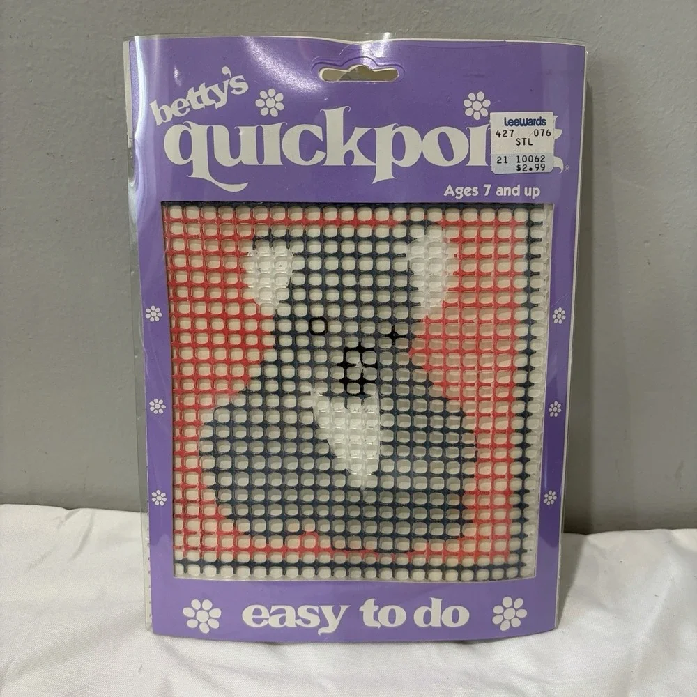 Vtg‎ Betty's Quickpoint Needlepoint Stitchery KIT Koala Picture Block Latch NEW